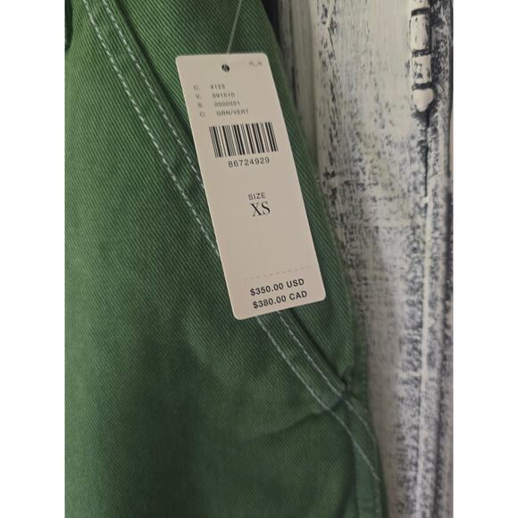 NWT Atelier Delphine Bishti Wide-Leg Green Utility Pants - XS - Picture 8 of 8